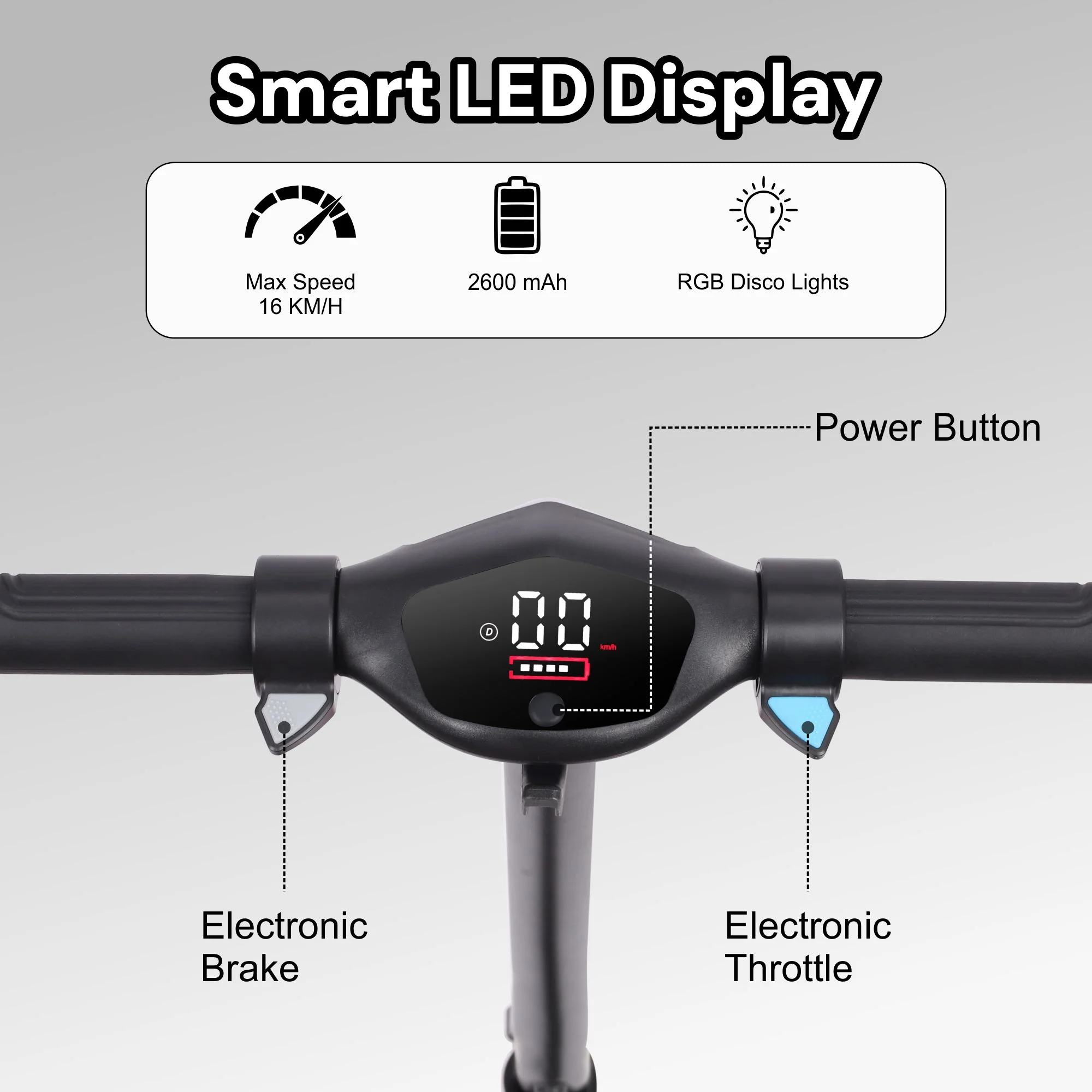 S31 Kids PRO ELECTRIC SCOOTER - LED Lights - 150W Power - High Performance - Image 16