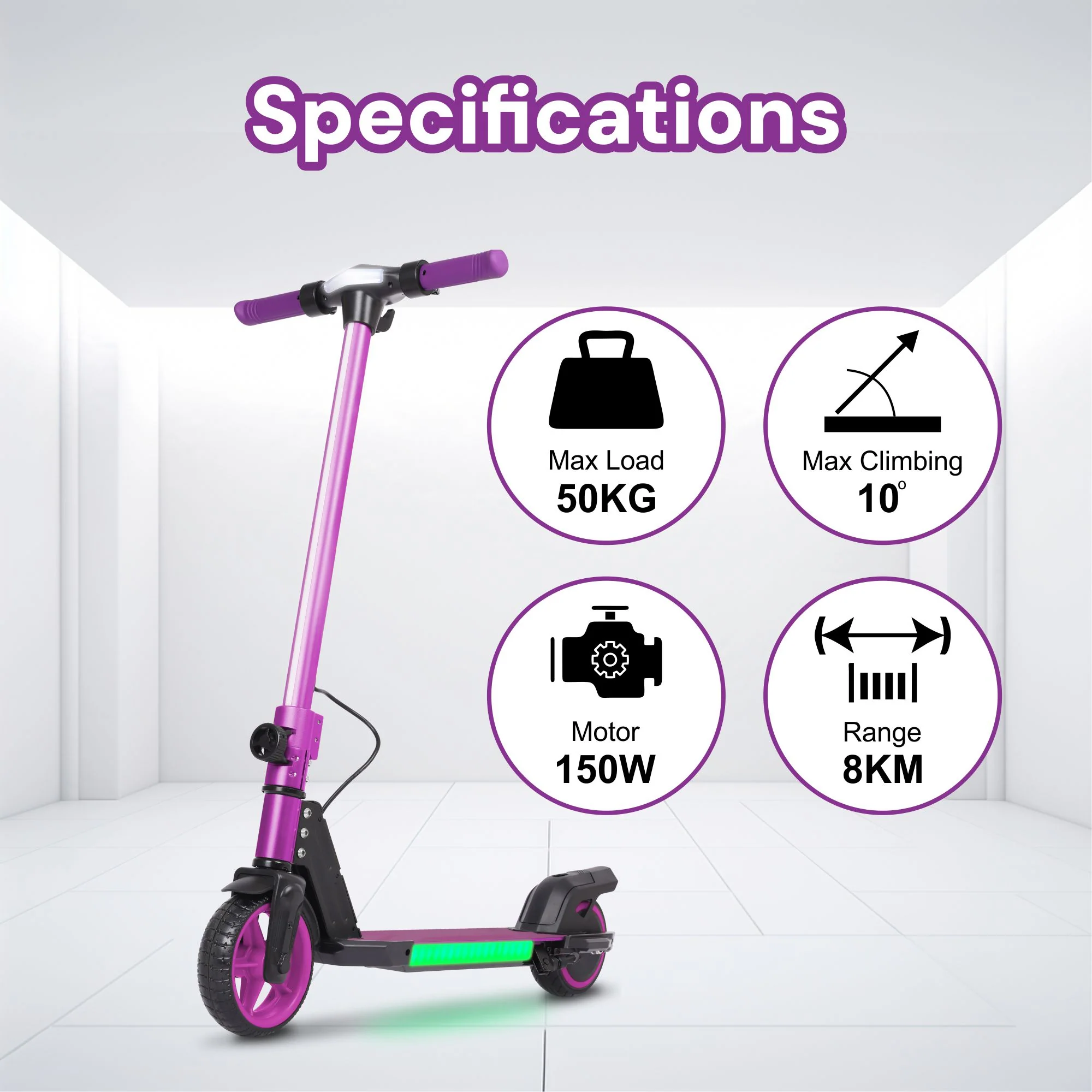 S31 Kids PRO ELECTRIC SCOOTER - LED Lights - 150W Power - High Performance - Image 30