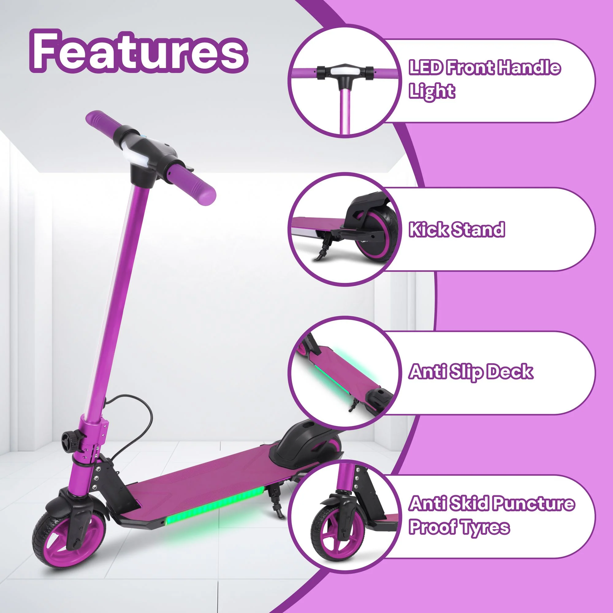S31 Kids PRO ELECTRIC SCOOTER - LED Lights - 150W Power - High Performance - Image 32